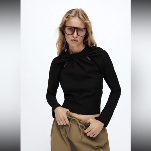 NWT Zara Knotted Top - Picture 1 of 11